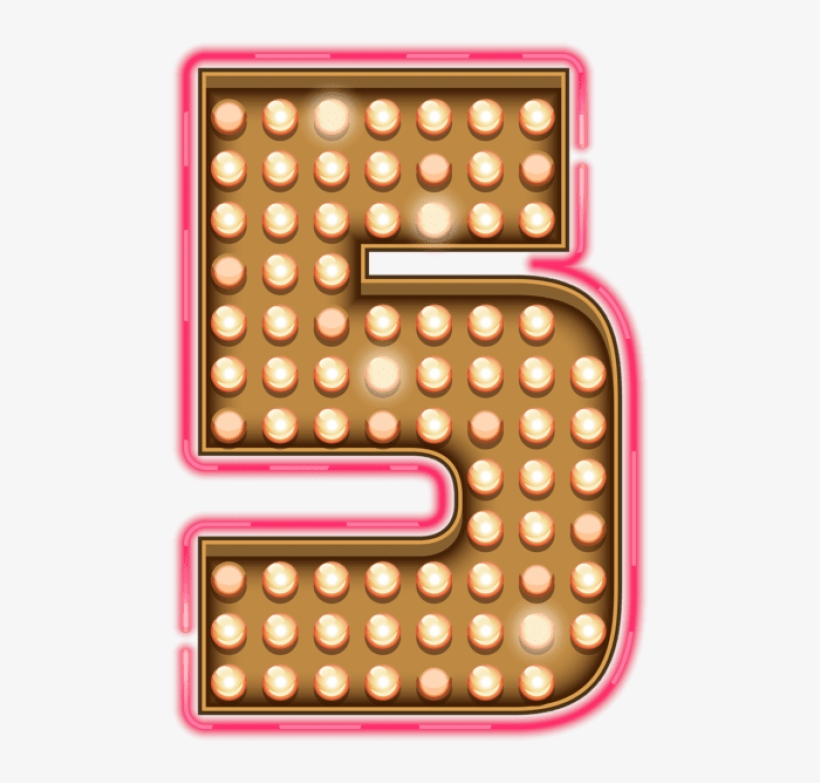 Free Png Number Five Neon Lights Transparent Png Images, transparent png download
