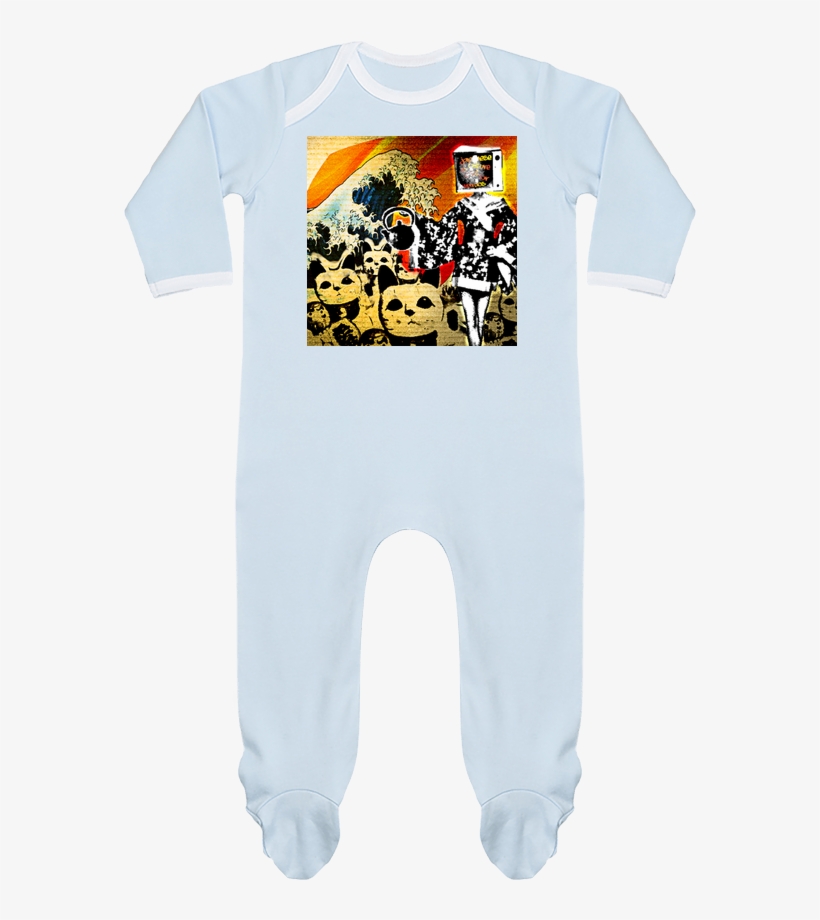 Pyjama Bébé Manches Longues Contrasté Japanese Delirium, transparent png download