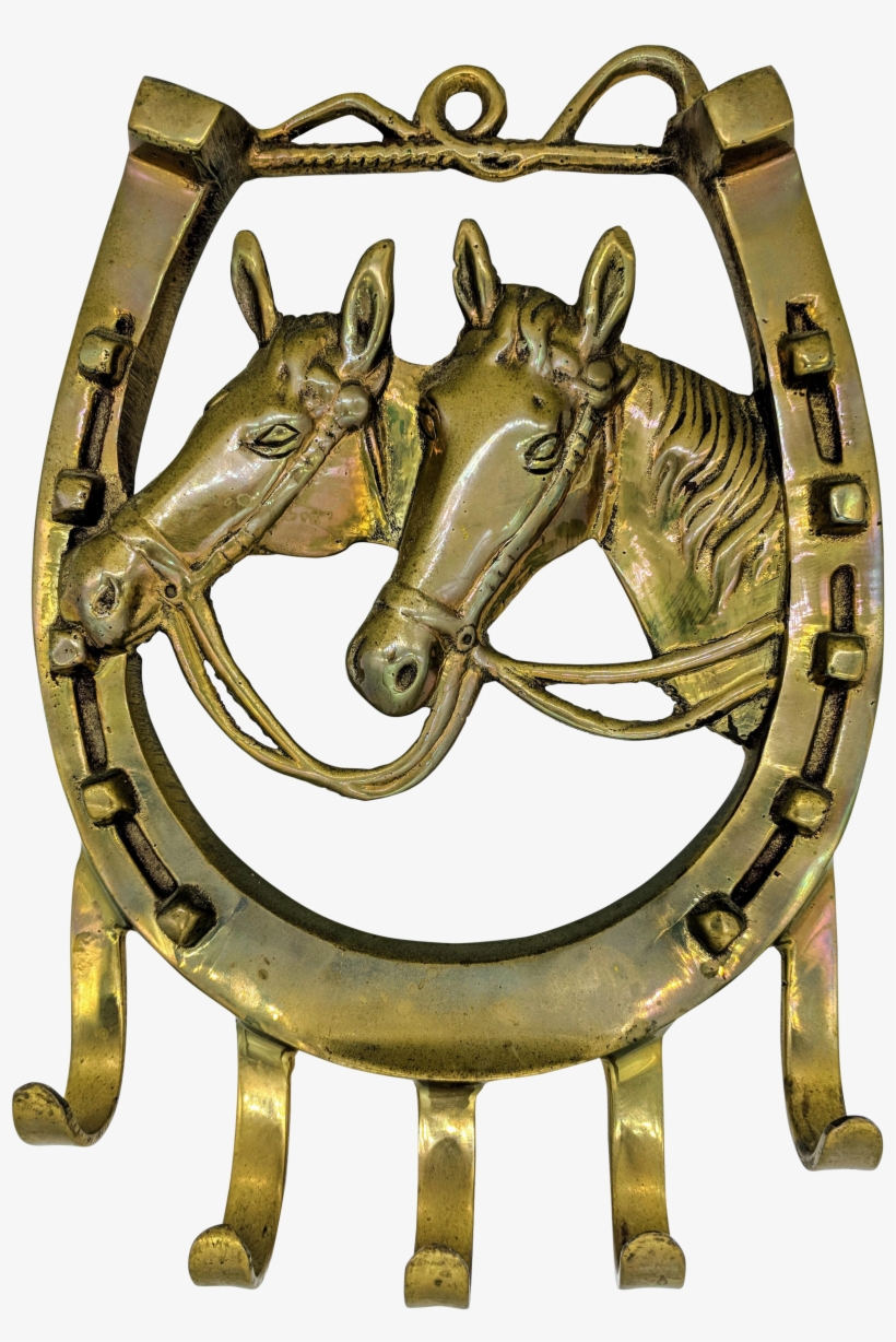 Vintage Brass Horse And Horseshoe Wall Hook On Chairish, transparent png download
