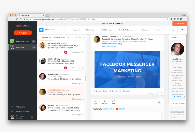 Agorapulse Is Also An All In One Social Media Management, transparent png download