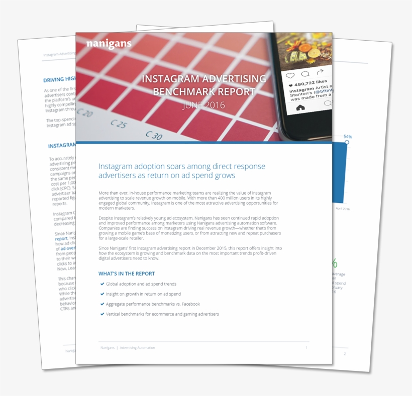 Instagram Advertising Benchmark Report, transparent png download