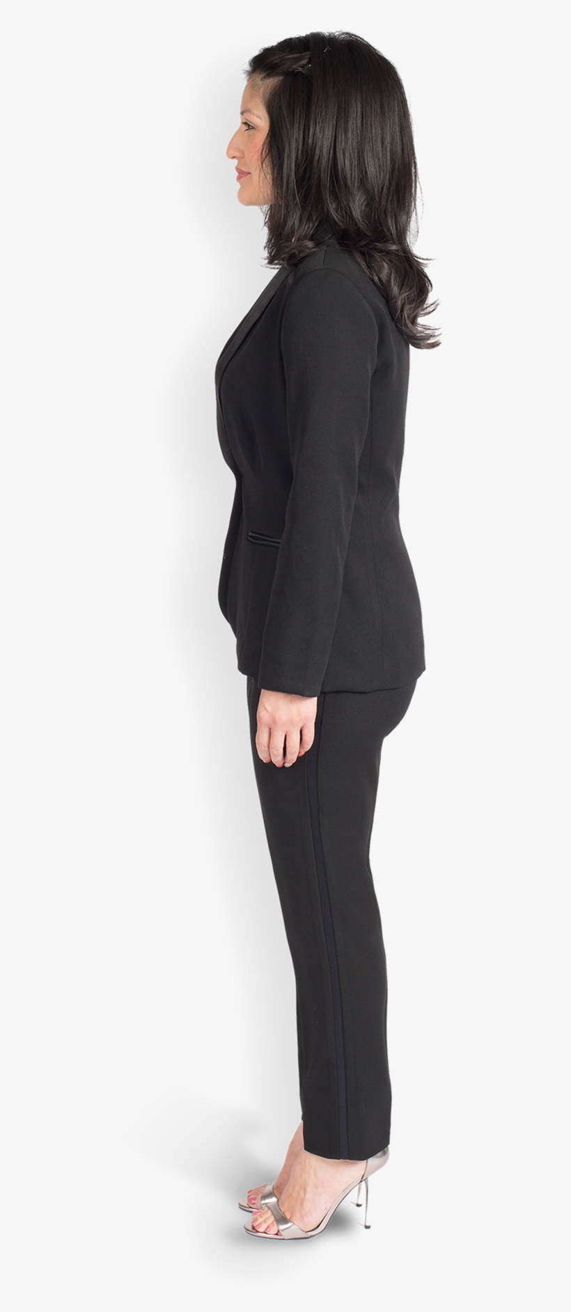 Women's Shawl Lapel Black Tuxedo, transparent png download