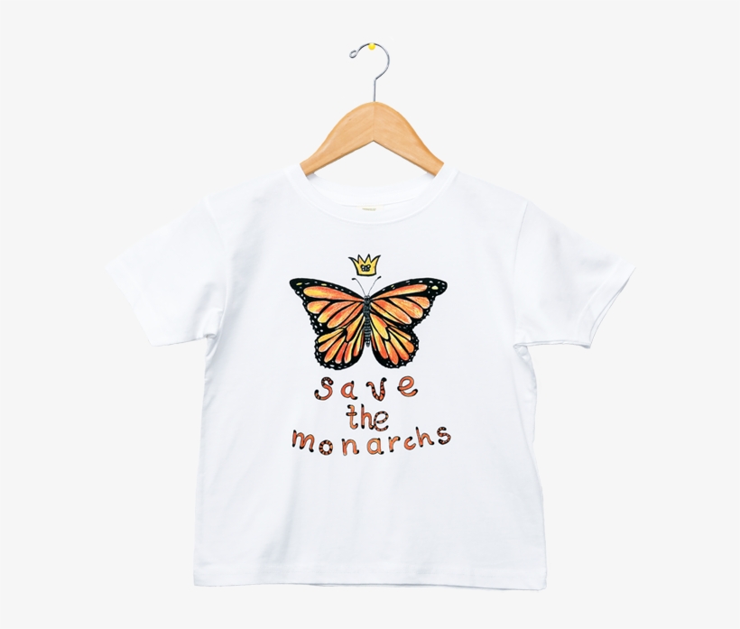 Organic Save The Monarchs T-shirt, transparent png download