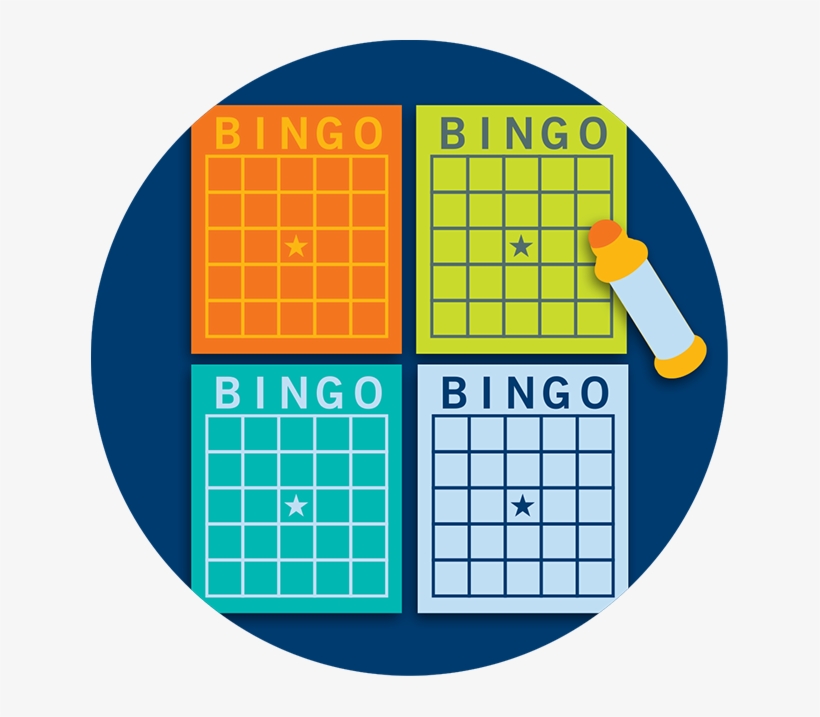 Four Bingo Cards With A Dauber, transparent png download