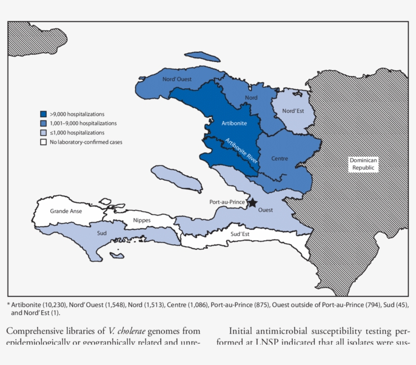 Number Of Persons Hospitalized With Cholera, By Department*, transparent png download