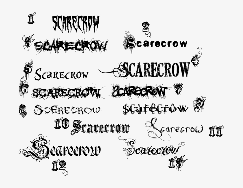 Fonts Photo Scarecrow, transparent png download