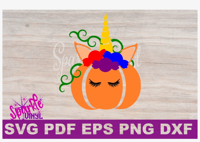 Unicorn Pumpking With Candy Svg Dxf Eps Png Pdf Files, transparent png download