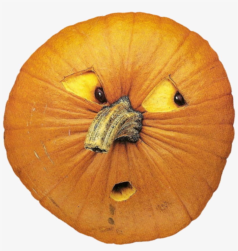 Sympathetic Pumpkin Reacts To A Poorly Carved Friend, transparent png download