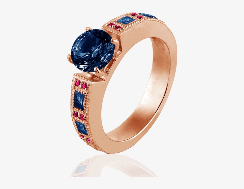 "victoria" Of Red Gold With Sapphires And Rubies, transparent png download