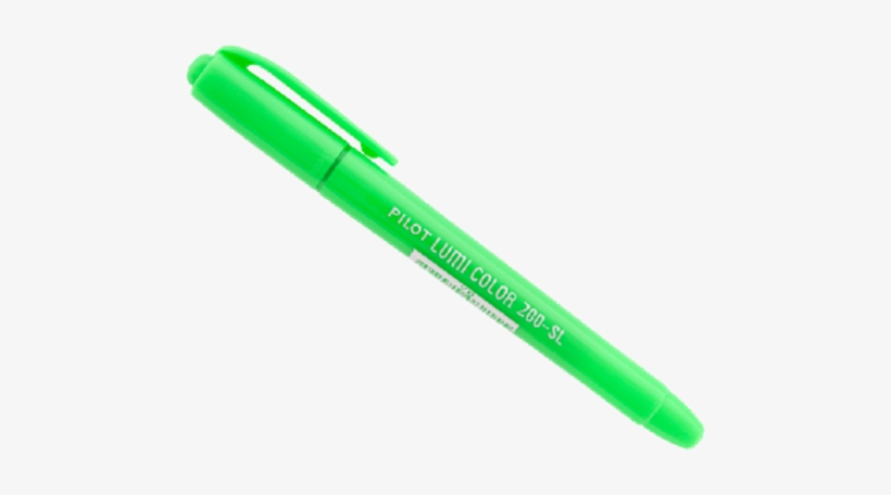 Caneta Marca Texto Verde Lumicolor 200 Pilot, transparent png download