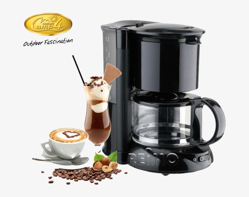 Cafetera Negra 12v/150w 600ml De 6 A 4 Tazas, transparent png download