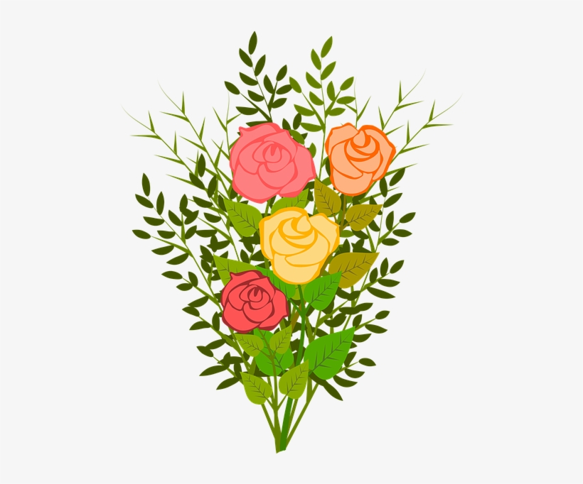 Roses, Flowers, Floral, Flowery, Branch, Plants, Garden, transparent png download