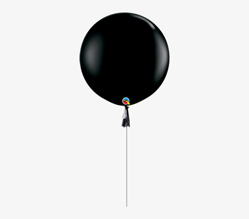 3' Black Confetti-filled Balloon, transparent png download