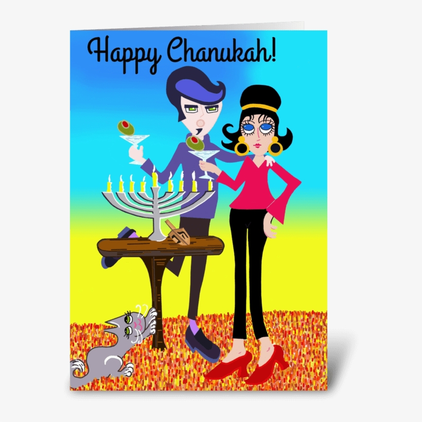 Happy Chanukah Greeting Card, transparent png download