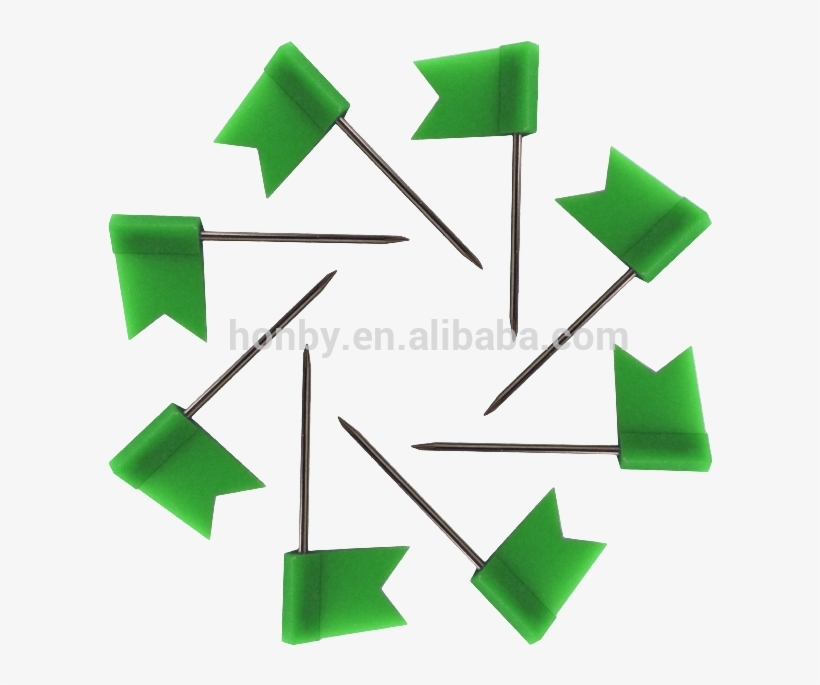 Populares Grama Verde 13mm Bandeira Papelaria Alfinete, transparent png download