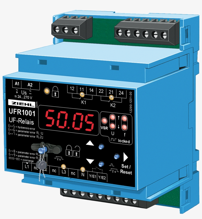 Voltage And Frequency Relay Ufr1001, transparent png download