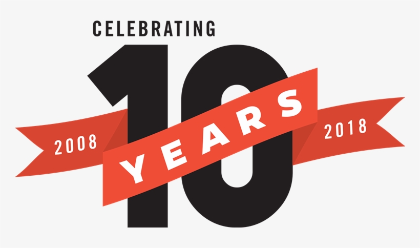 Celebrating 10 Years, 2008 To, transparent png download