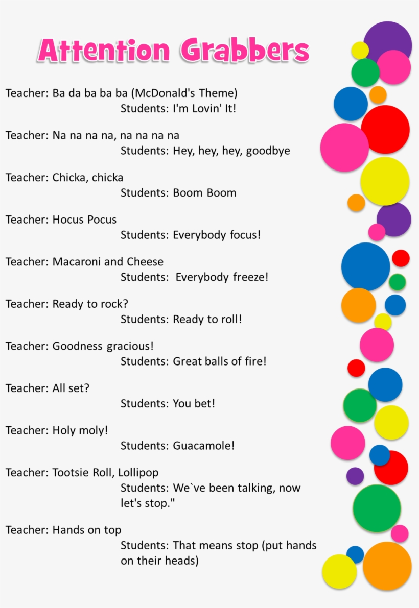Attention Grabbing Shout Outs For The Classroom, transparent png download