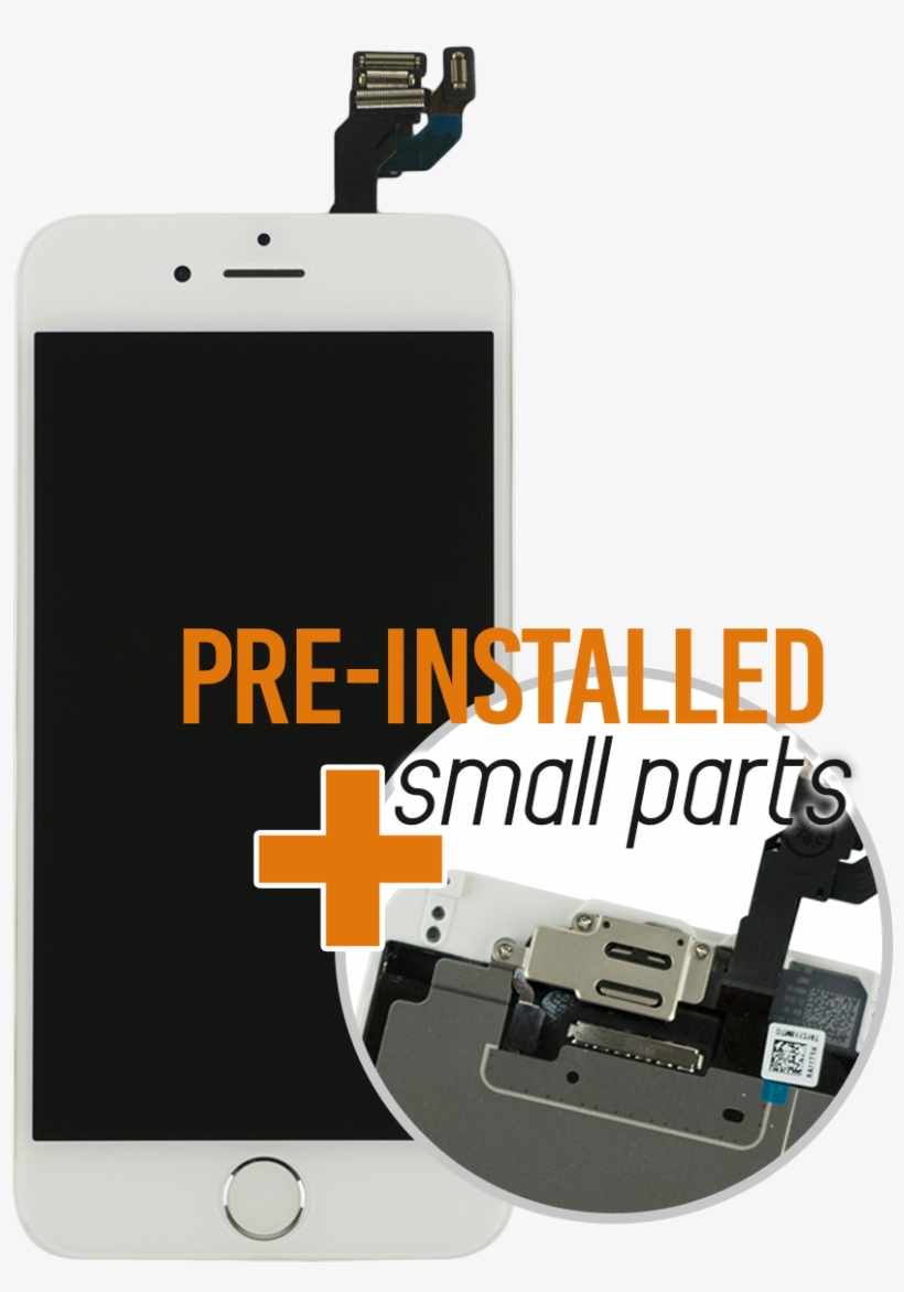 Iphone 6 White/silver Display Assembly With Front Camera, transparent png download