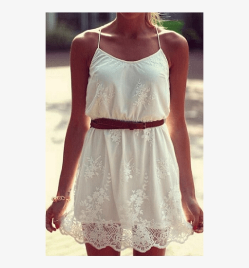 Vestido De Renda Curto Com Alcinha 1, transparent png download