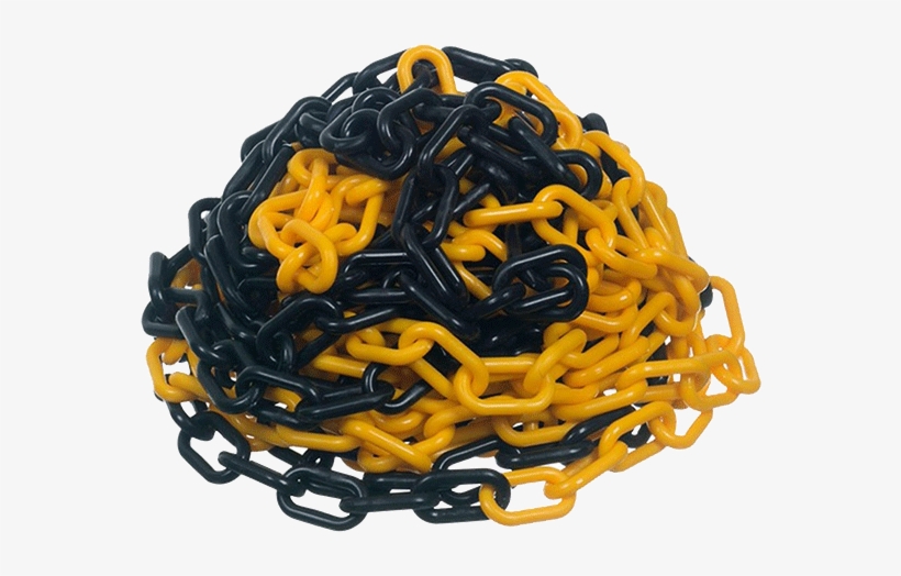 Corrente Plástica Elo 60mm Amarelo E Preto, transparent png download