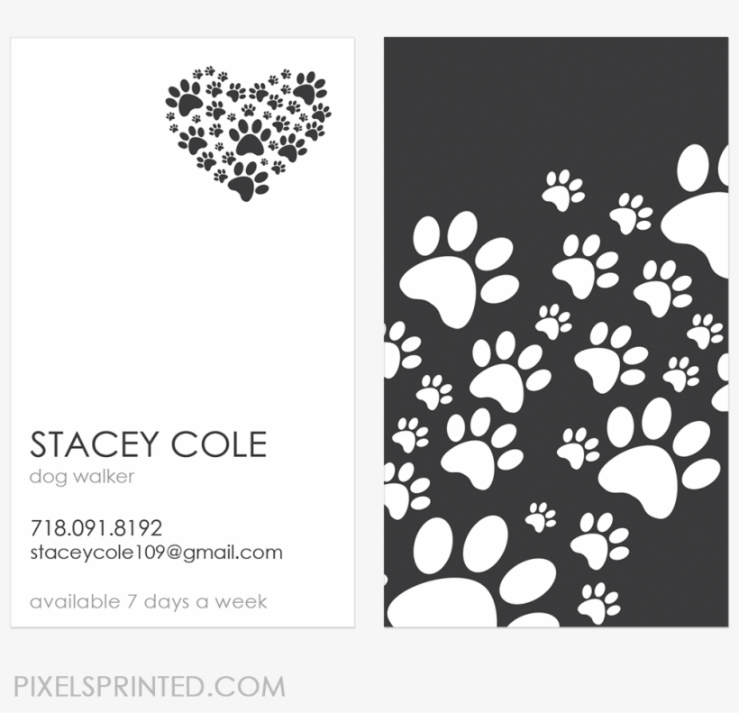 Dog Walker Business Cards, transparent png download