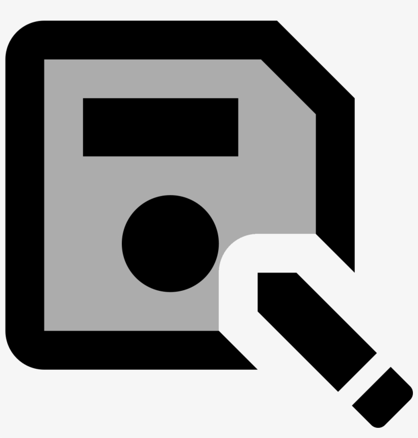 This Is A Picture Of A Floppy Disk With A Pencil On, transparent png download