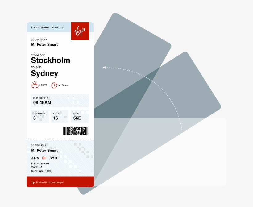 Rethinking The Boarding Pass Design By Pete Smart, transparent png download