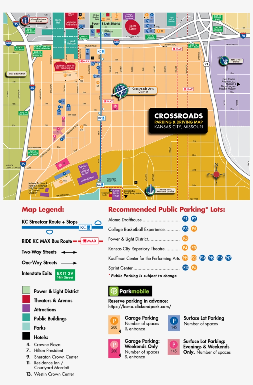 Crossroads District Parking Map, transparent png download