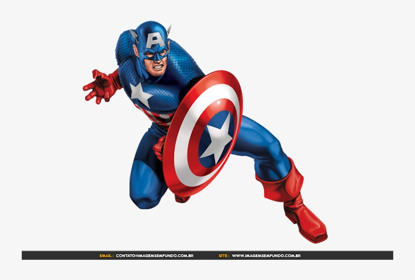 Capitao America Png - Topo De Bolo Capitao America, transparent png download