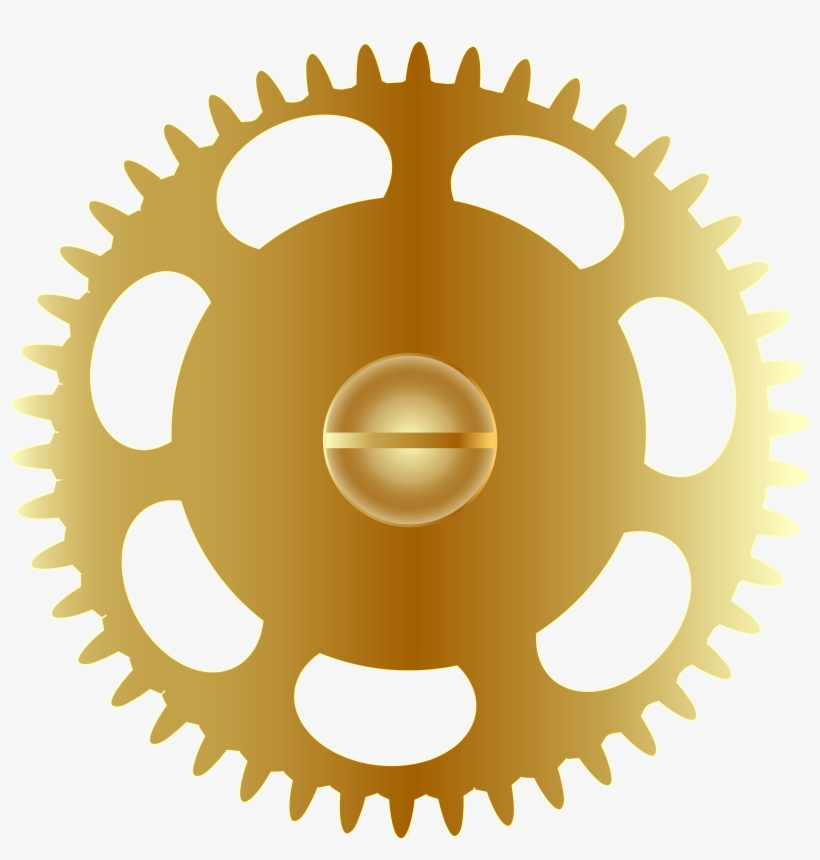 Graphic Black And White Library Gold Gear Png Clip - 100% Garanzia, transparent png download