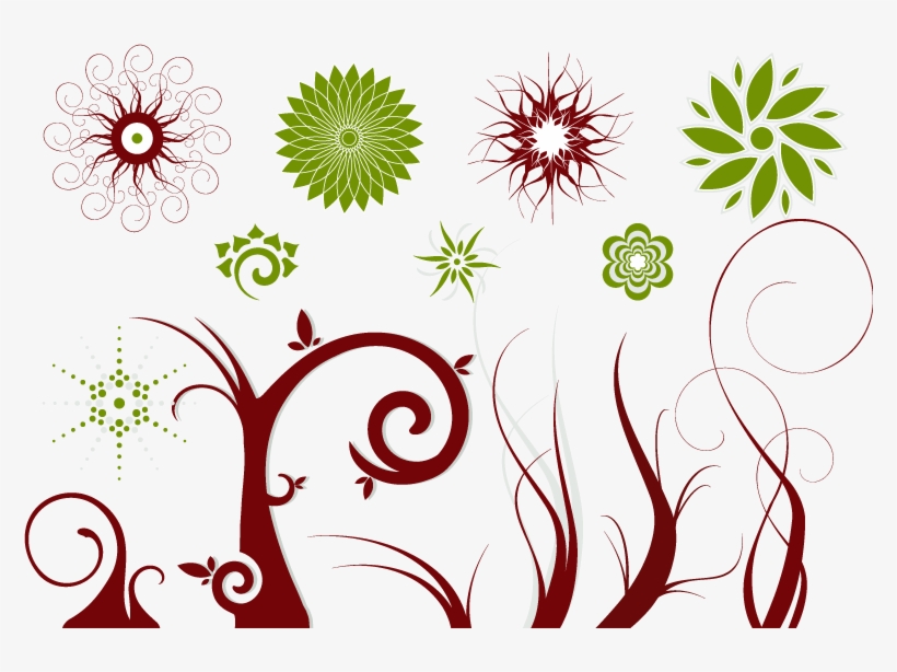 Vector Swirl Png Picture - Free Vector Flowers, transparent png download