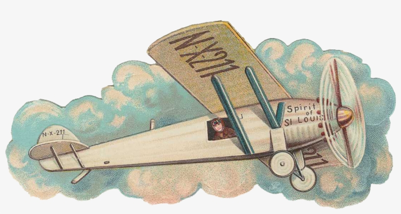 Free Vintage Airplane Graphic - 3 X Wooden Brooches - Grenade, Aeroplane, Ticket (set, transparent png download