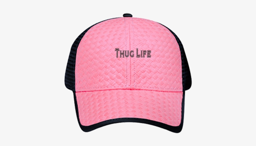 Custom Heat Pressed Low Pro Trucker Style Otto Cap - Thug Life Pink Hat Png, transparent png download