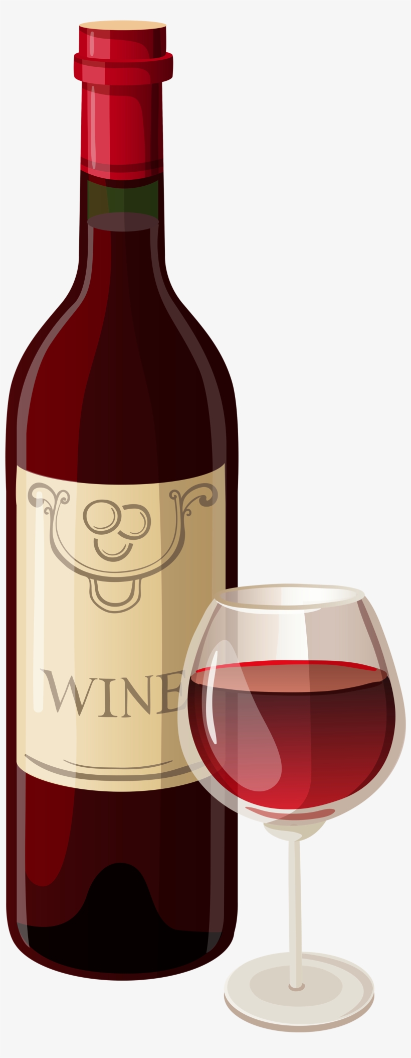 Jpg Download Cocktail Drawing Alcohol Bottle - Bottle Of Wine Clipart, transparent png download