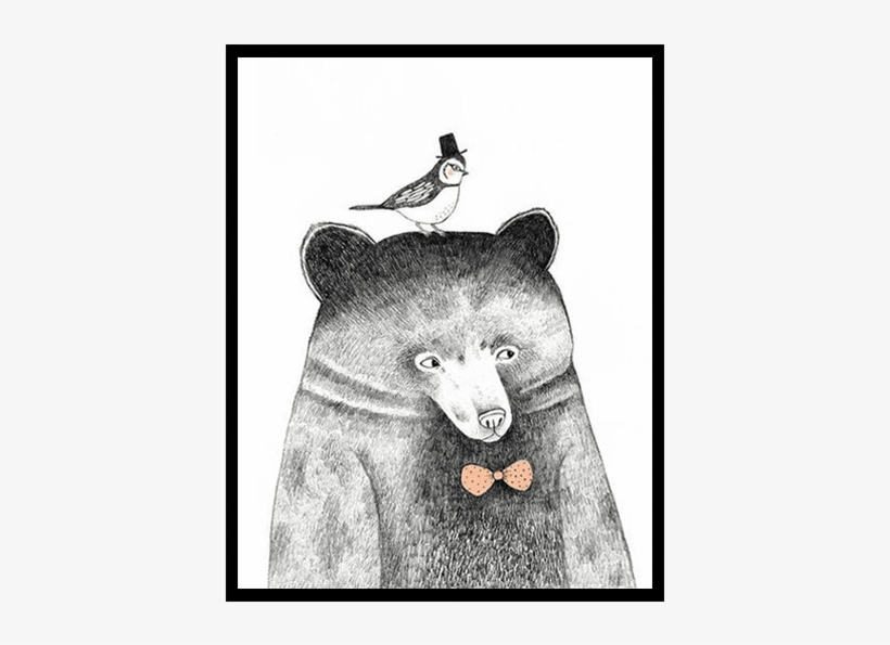 Petite Bello Room Decor Cm No Frame / Bear Modern Watercolor - Bear Home Illustration, transparent png download