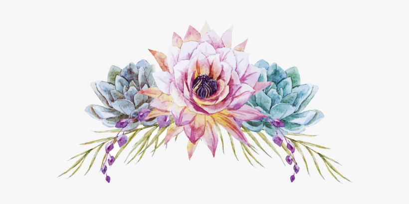 Wedding Bands Png - Watercolor Floral Vector Png, transparent png download