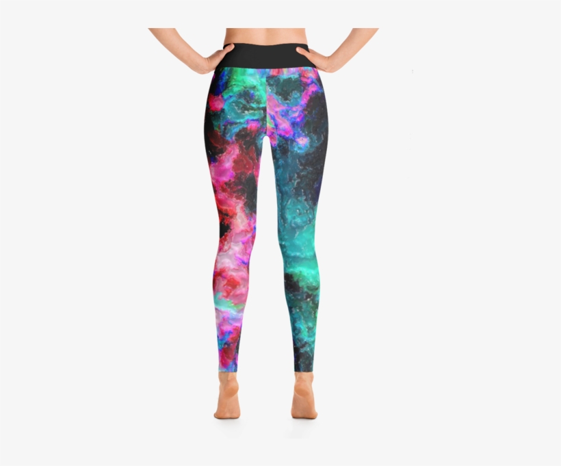 Watercolor Abstract All Over Print Yoga Leggings - Altino Beauty Girl Yoga Pants - #494eaa - Sour Cherry, transparent png download