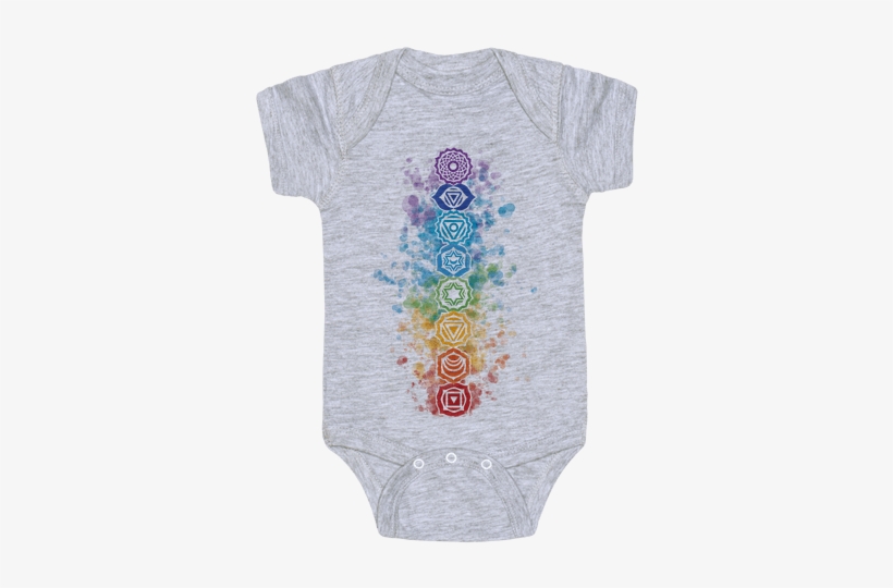Watercolor Chakra Symbols Baby Onesy - Proud Navy Quote, transparent png download