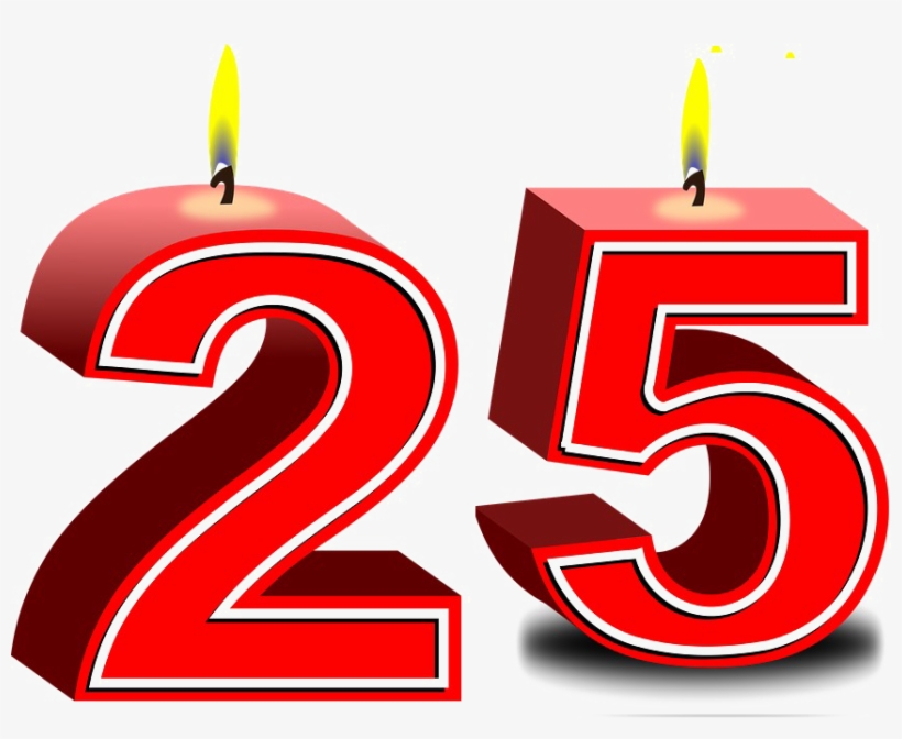 25 Number Png Photo - 25 Number Red Transparent, transparent png download