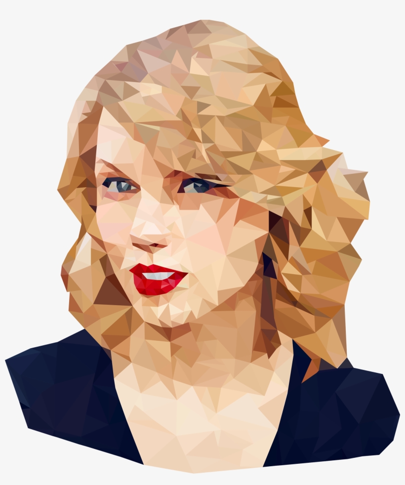 This Is A Low Poly Portrait I Created Of Taylor Swift, - Origami, transparent png download