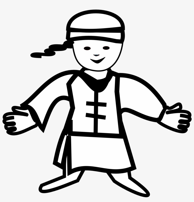 Happy New Year Clipart Child - Chinese Clip Art Black And White, transparent png download