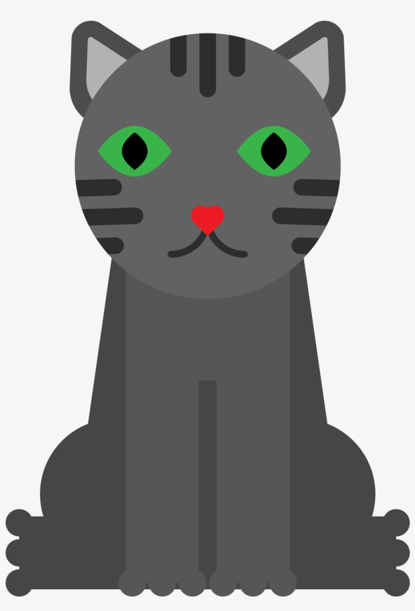 Korat Kitten Whiskers Black Cat Hello Kitty - Cat, transparent png download