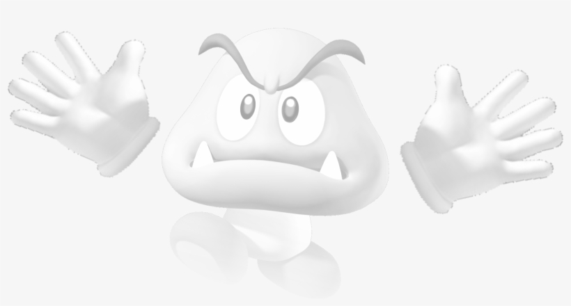 Ghost Goomba With Hands - Goomba With Hands, transparent png download