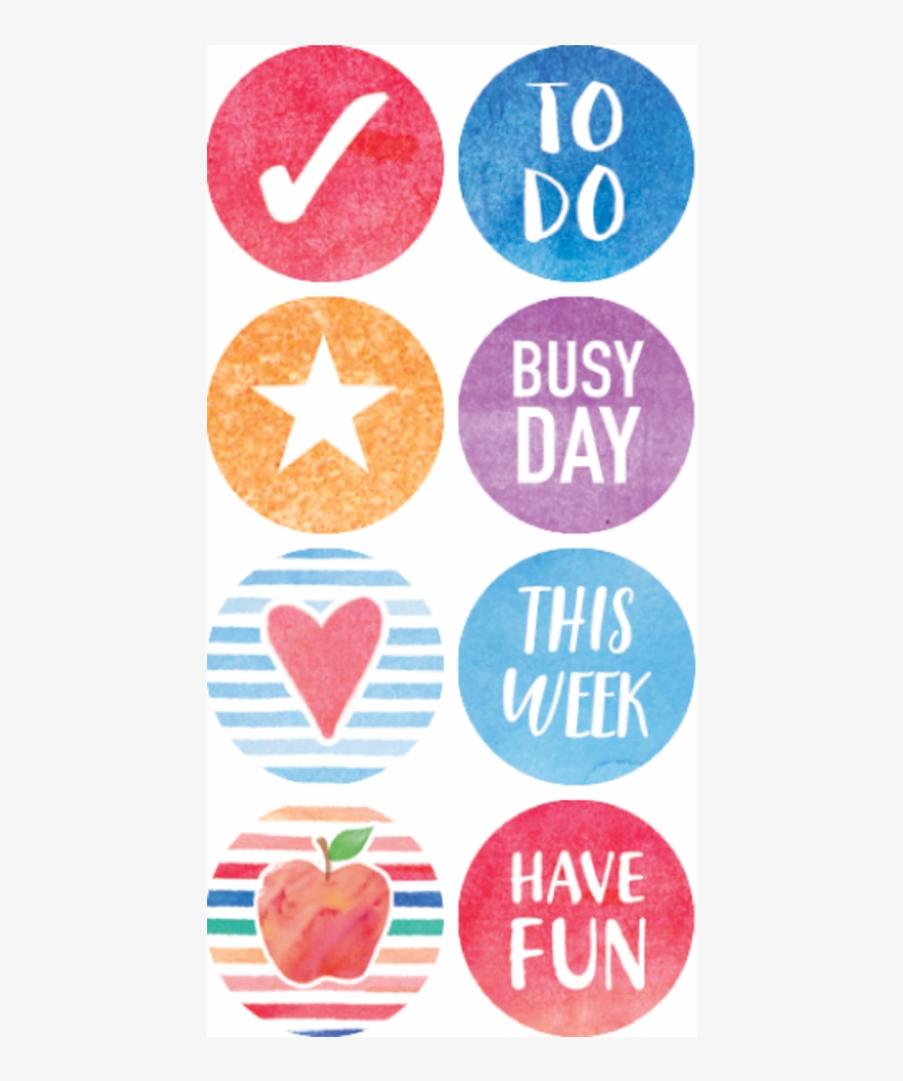 Tcr8194 Watercolor Planner Mini Stickers Image - Drawing, transparent png download