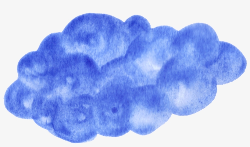 Watercolor Clouds Transparent - Blue Watercolor Png Purple, transparent png download