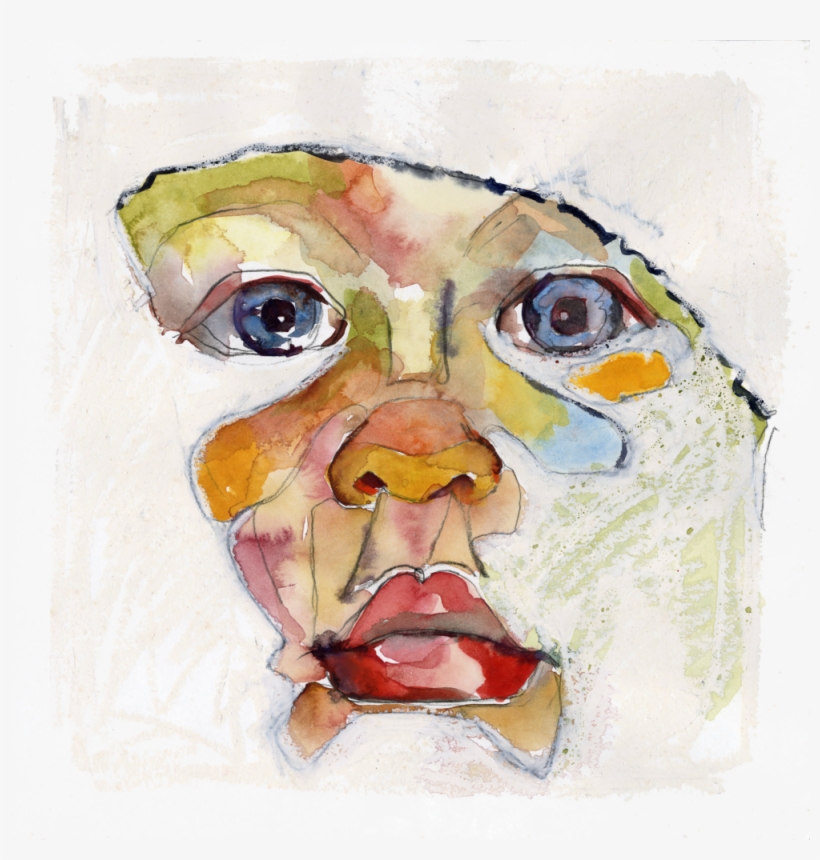 Tshirt Waterverf Portret - Watercolor Painting, transparent png download