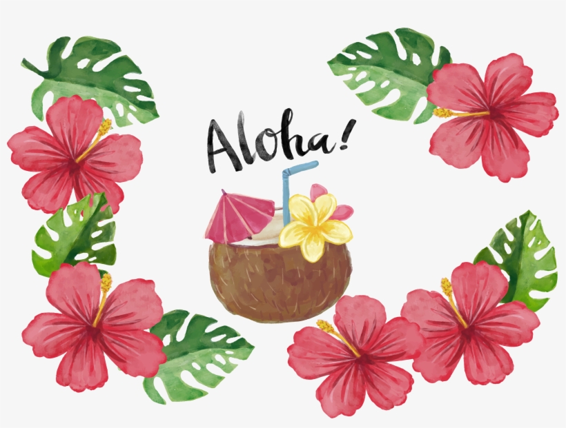 Euclidean Red Tropical Flower Poster Transprent Png - Tropical Flowers Transparent, transparent png download