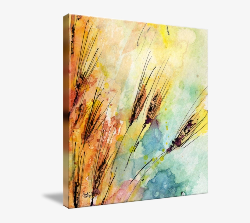 Rye Watercolor And Ink Modern Square Painting - Gallery-wrapped Canvas Art Print 36 X 36 Entitled Rye, transparent png download