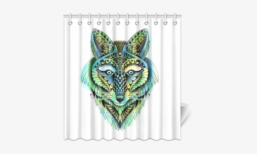 Water Color Ornate Foxy Wolf Head Ornate Drawing Shower - Ornate Foxy Wolf Samsung Galaxy S5 Slim Case By Zandiepants, transparent png download